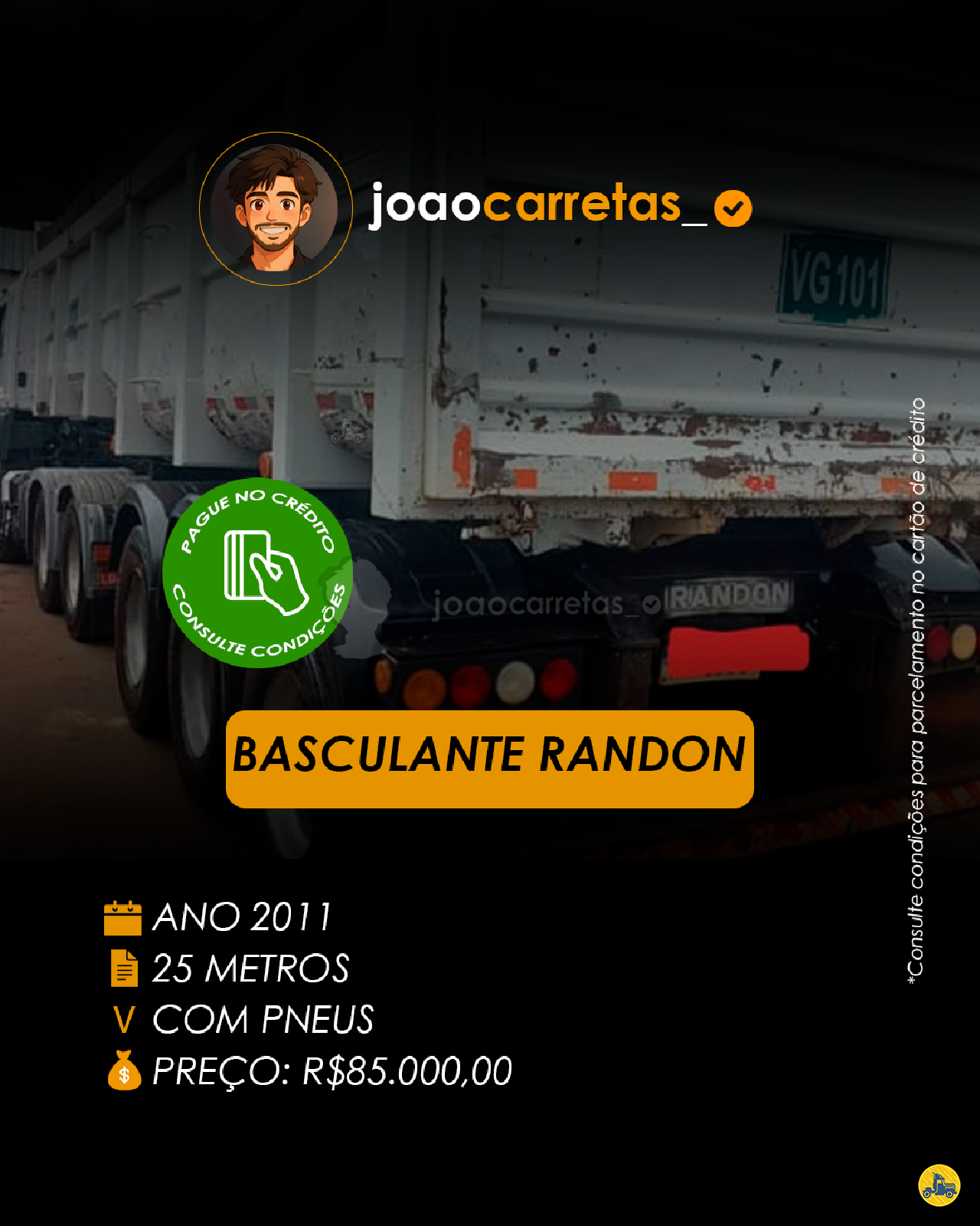CARRETA SEMI-REBOQUE BASCULANTE João Carretas BELO HORIZONTE MINAS GERAIS MG